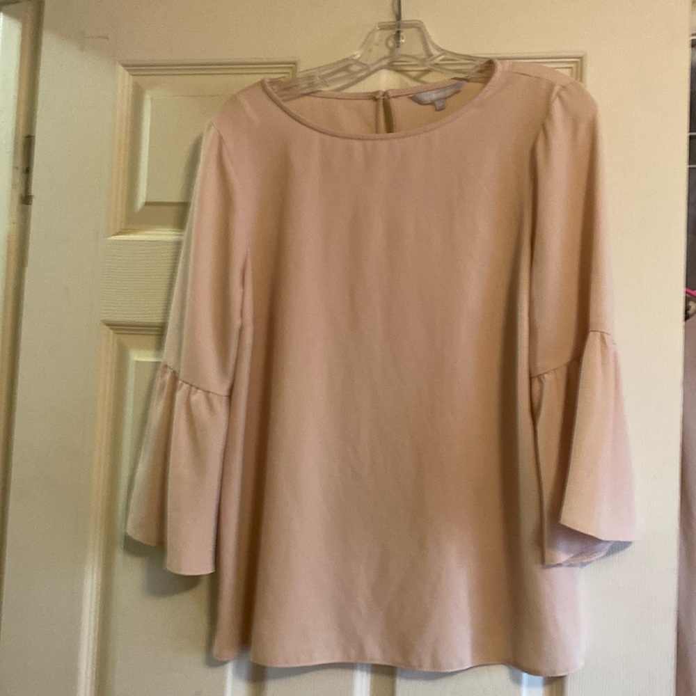 Red herring women’s tan colored blouse